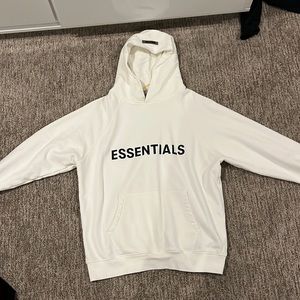 White essentials hoodie